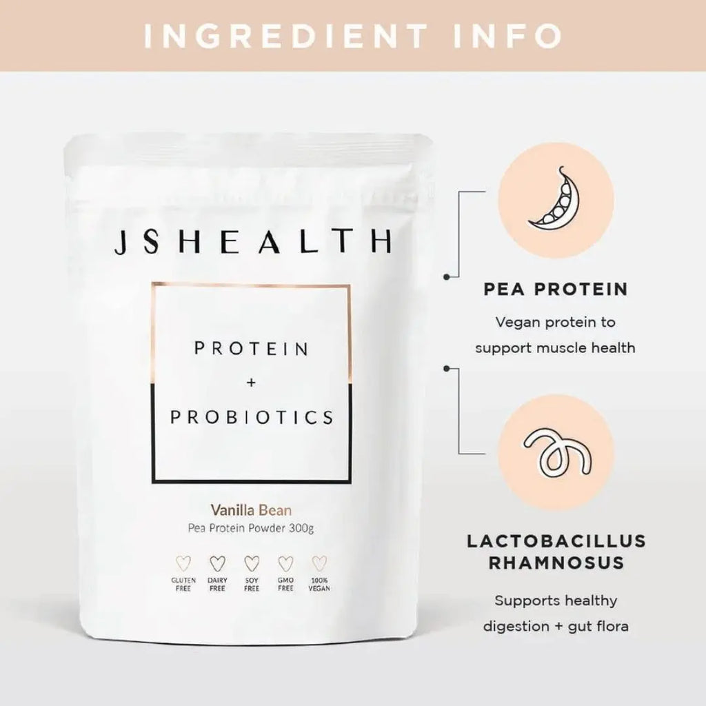 JSHealth Protein + Probiotics - Vanilla Bean, 300g